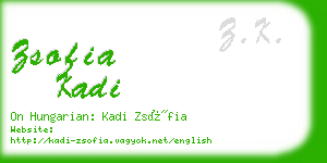 zsofia kadi business card